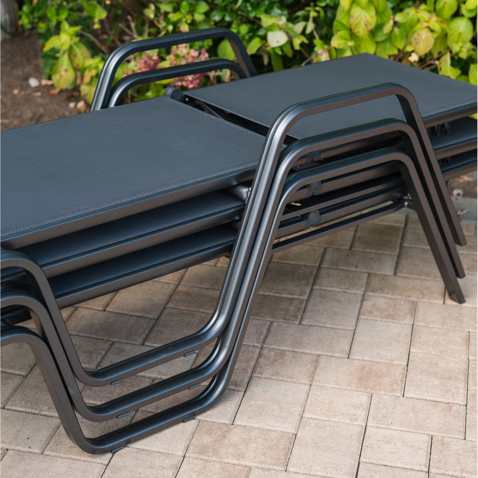 Basic Plus Outdoor Stackable Chaise Lounge (Set of 2)