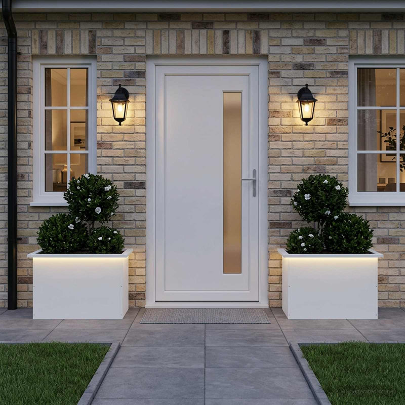 Planter Box, 40cm H x 40cm W x 60cm D, White