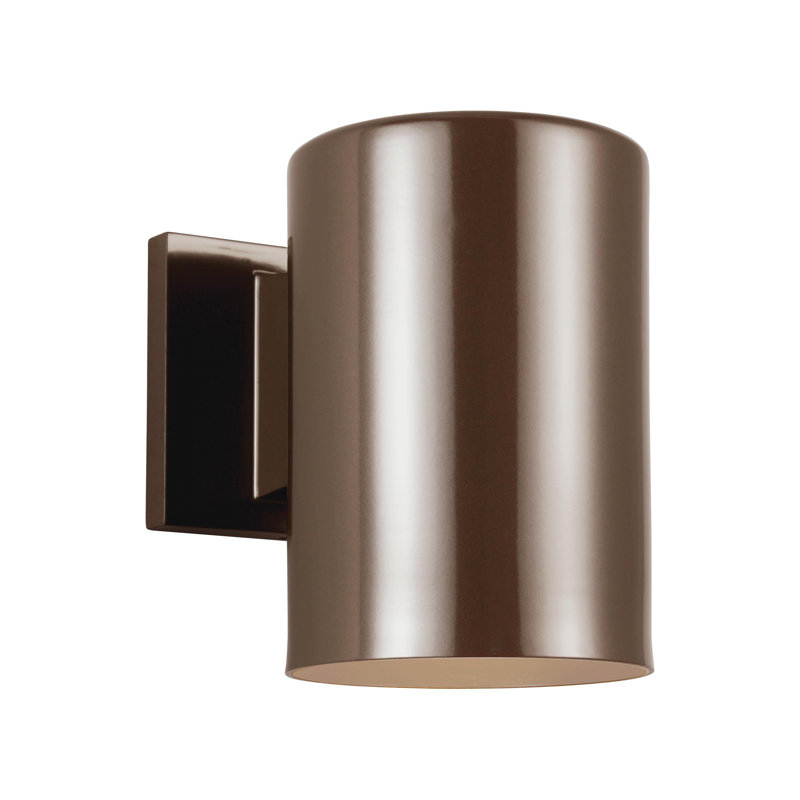 Wall Light, Bronze, 9" H x 6" W x 6" D, No