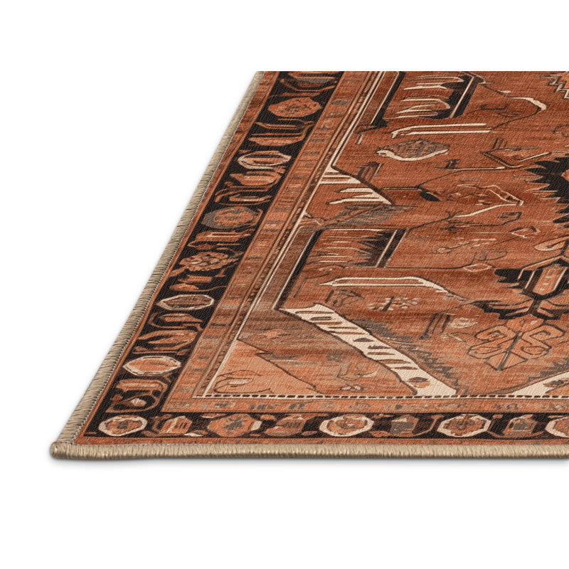 Tapis brun lavable à la machine
