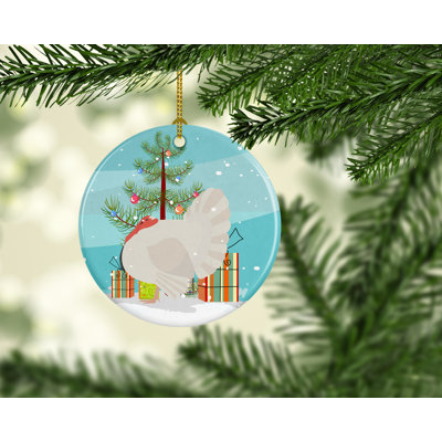 3'' Ceramic Animals Holiday Shaped Ornament