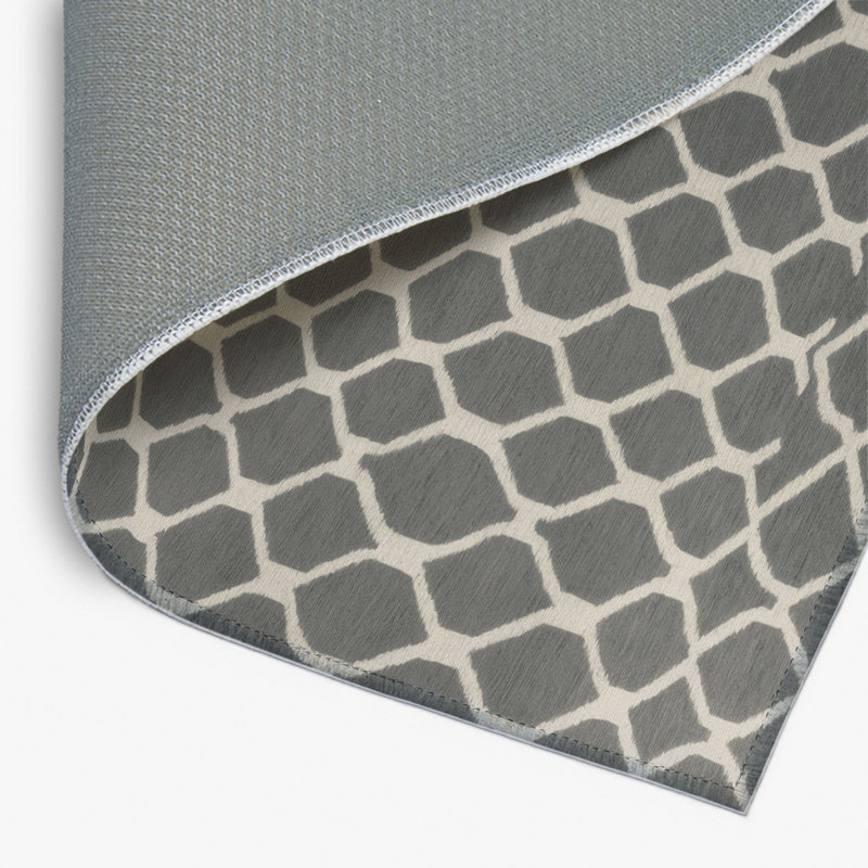 Tapis gris intérieur et extérieur Trellis, Rectangulaire 8 pi x 10 pi