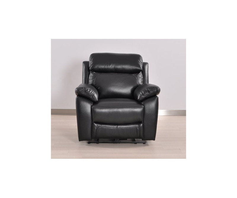 Cesiro Genuine Leather Electric Power Recliner Armchair, Black