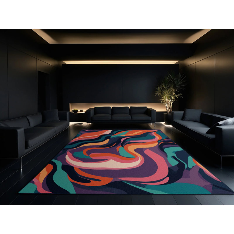Neon Reverb Rug, Rectangle 2' x 3'