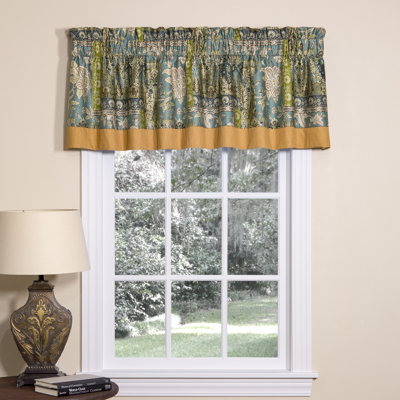 Tangier Traditional Cotton Paisley Straight Valance with Band