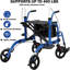 Adjustable Height Handlebar Transport Wheelchair with Folding Footrest