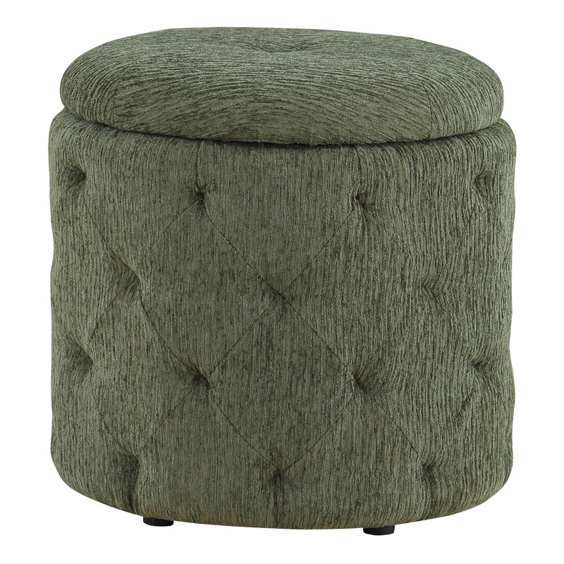 Ryon Upholstered Ottoman, Pine