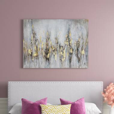 Glitter Swirl I' Acrylic Painting Print on Wrapped Canvas House of Hampton Size: 8 H x 12 W x 1.5 D