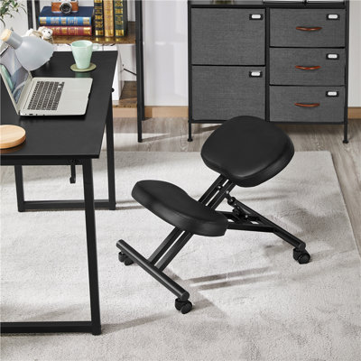 Adjustable Height Ergonomic Kneeling Chair with Footrest