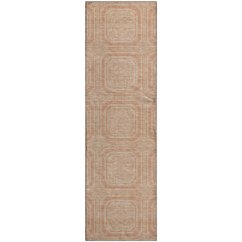 Premium Machine Washable Sykora AMF1451 Geometric Rug, Runner 2'3" x 7'6"