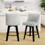 Tabourets de bar modernes pivotants à 360 °, tabourets de comptoir rembourrés avec dossier, chaises d'îlot de cuisine pour la salle à manger, le bar et le comptoir (ensemble de 4)-1991224962-1991224973