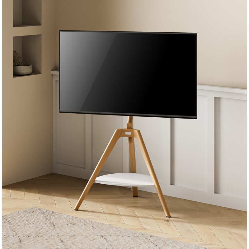 Allemans TV Stand for TVs up to 65", Light Wood