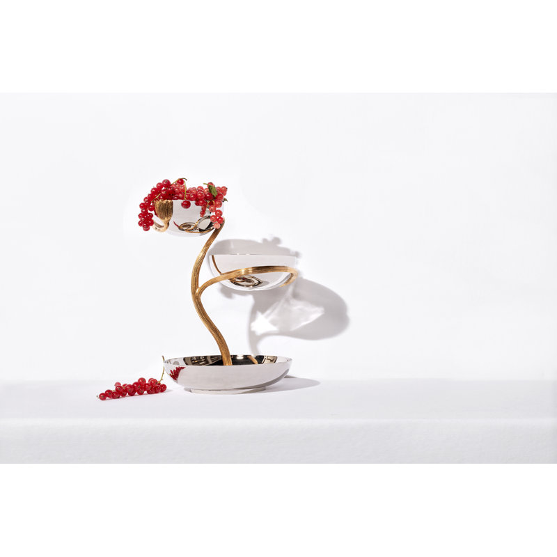 Deco Leaves - Three Tier Server, 11" H X 8" W X 7" L