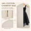 Paquet de 3 sacs à vêtements suspendus en coton, housses respirantes pour le rangement des placards, 42,5 po x 23,6 po, beige