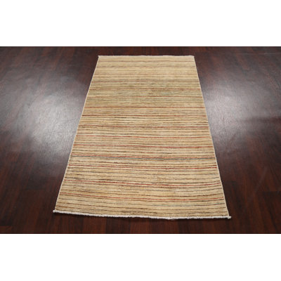 Contemporary Stripe Gabbeh  Oriental Area Rug 3x5