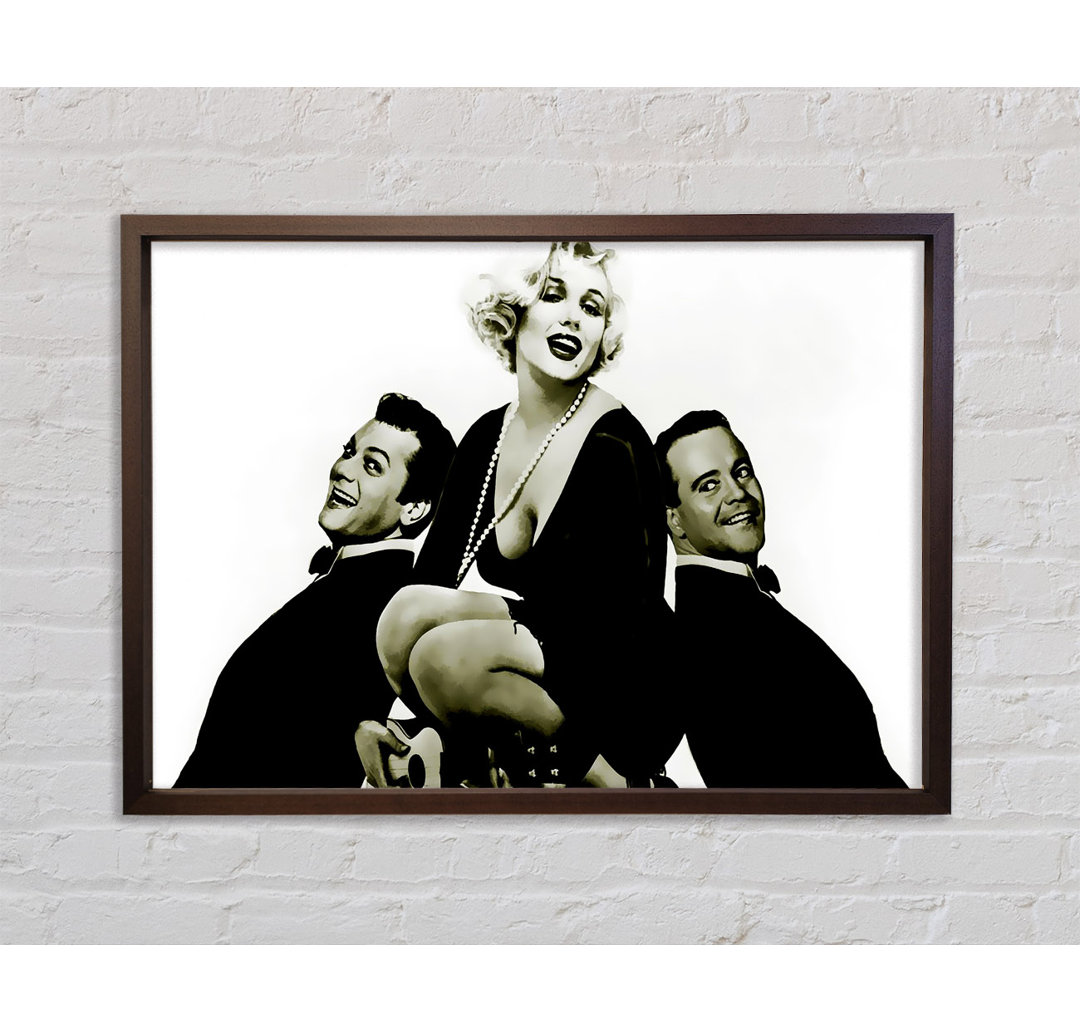 Marilyn Monroe und die Jungs - Einzelne Bilderrahmen Kunstdrucke auf Leinwand