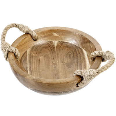 Mercer41 Gulustan Handmade Acacia Wood Fruit Bowl