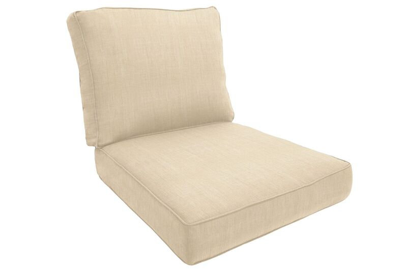 Eddie Bauer Outdoor Lounge Seat/Back Cushion, 5" H x 23" W x 24" D, Canvas Flax Sunbrella® Canvas