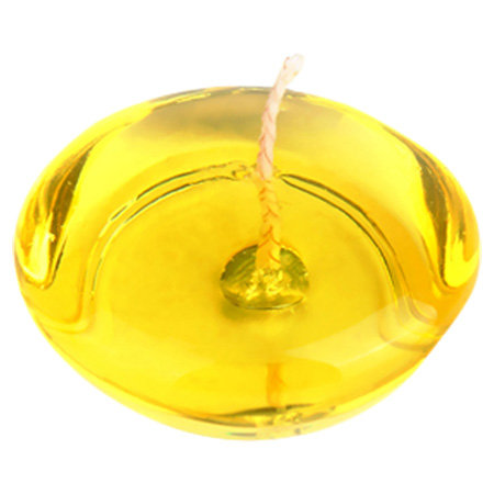 Bougie flottante à gel transparente sans parfum, Jaune, Ensemble de 6