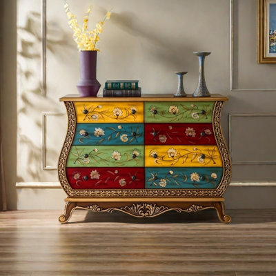Artistic Vase-Shaped Cabinet with Drawers