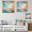 Turquoise, nuage, charme vif - imprimé-325290671-325290670