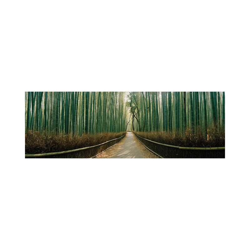 Arashiyama Bamboo Forest, Kyoto Prefecture, Kinki Region, Honshu, Japan - Wrapped Canvas Panoramic Print