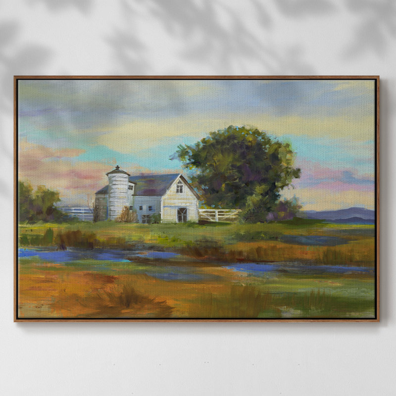 «Down By The Barn», reproduction d'art sur toile, Noyer, H 17 po x l 25 po x P 2 po