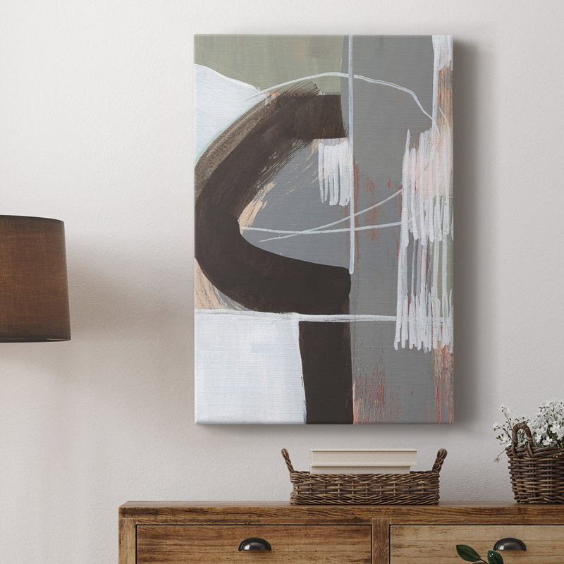 Arching Neutrals IV -Custom Wrapped Gallery Cavas, 60" H x 40" W