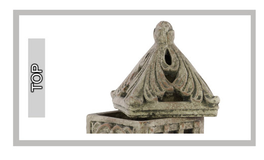 Rosalyn Scenic & Cityscapes Decorative Bird House Or Cage, 12" H x 5.25" W x 5.25" D