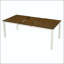 Table de salle à manger extensible de style campagne moderne en brun et beige