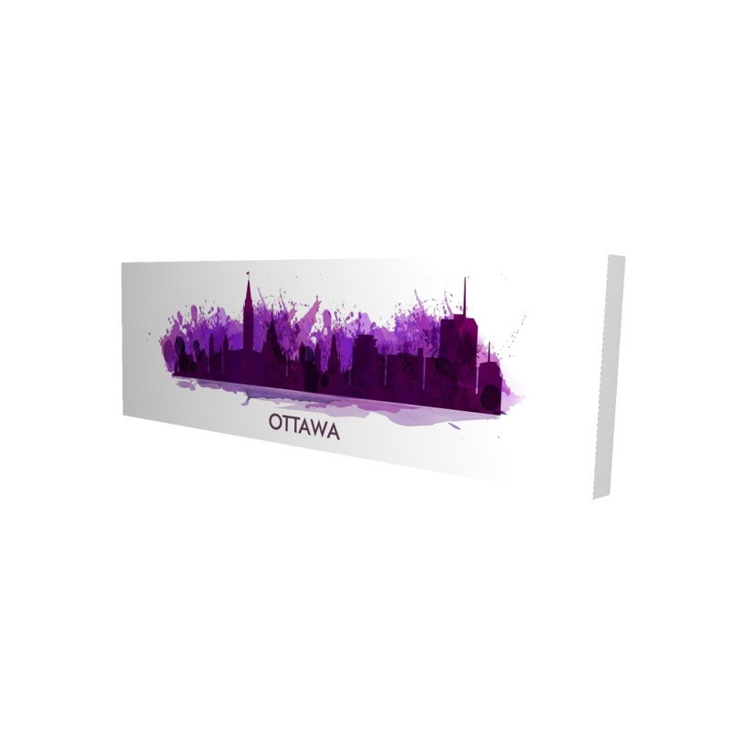 Paint Splash Silhouette of Ottawa | Canvas Home Decor Art