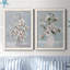 Magnolia Romance - Ensemble de 2 peintures sur toile encadrées-1128462300-1128462291