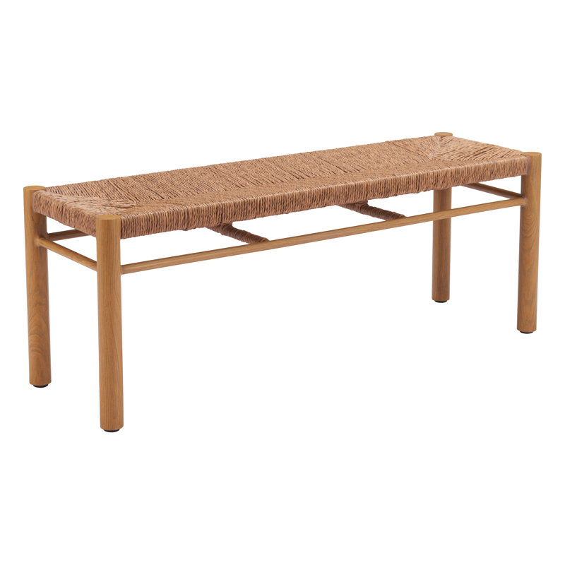 47.2" Iska Outdoor Dining Bench , Brown