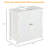 Pedestal Sink Storage Cabinet, Vanity Base Cabinet, Under Sink Bathroom Cabinet with U-shape Cut-Out and Adjustable Internal Shelf-114278903-114278902