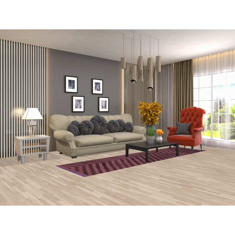 Tapis de style oriental à motif de chevrons 3 x 10