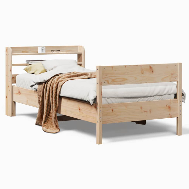 Storage Bed, Brown, European Single (90 x 200 cm)