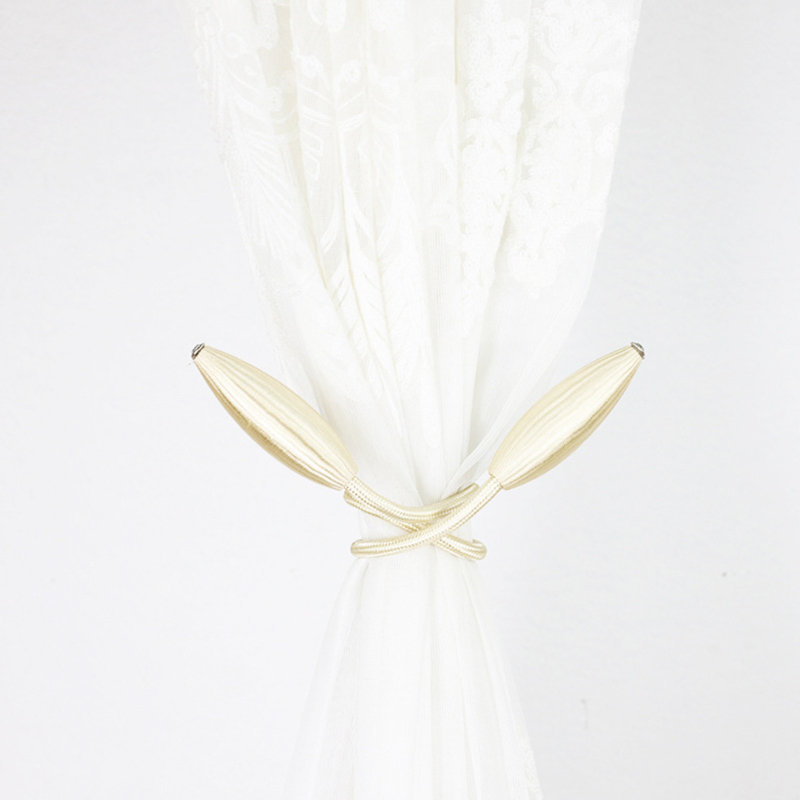 Steinke Fabric Curtain Tieback, Beige