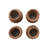 4-Piece Hand-Woven Rattan Vases with Glass Inserts