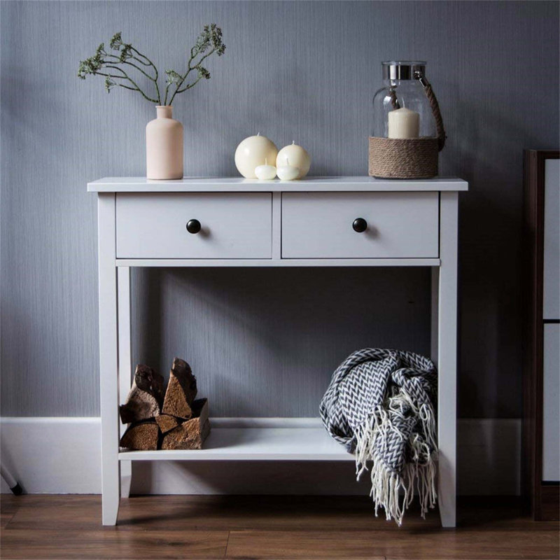 Annam Console Table, 74cm H x 80cm W x 30cm D, White