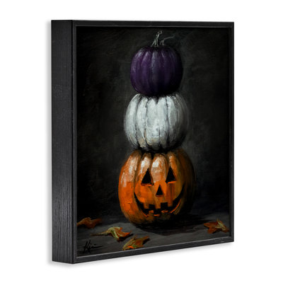 «Vintage Halloween Pumpkin Stack», estampe numérique, design par Lindsay Kivi Fine Art