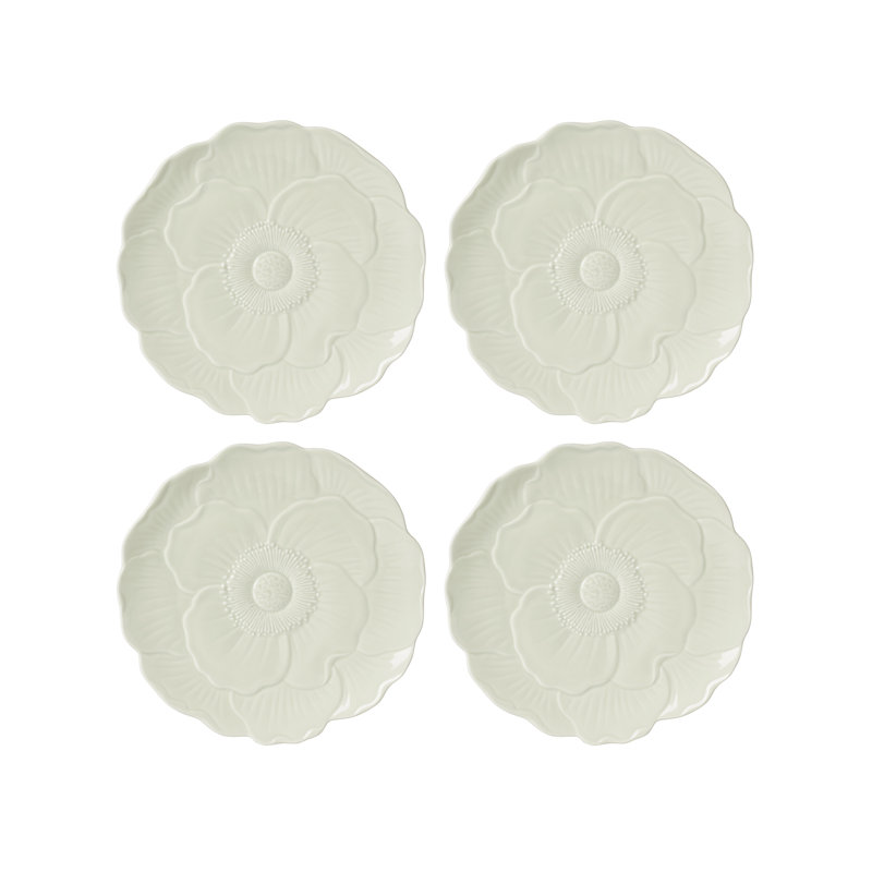 Lenox Butterfly Meadow Floral Set Of 4 Accent Plates - Pink, Green