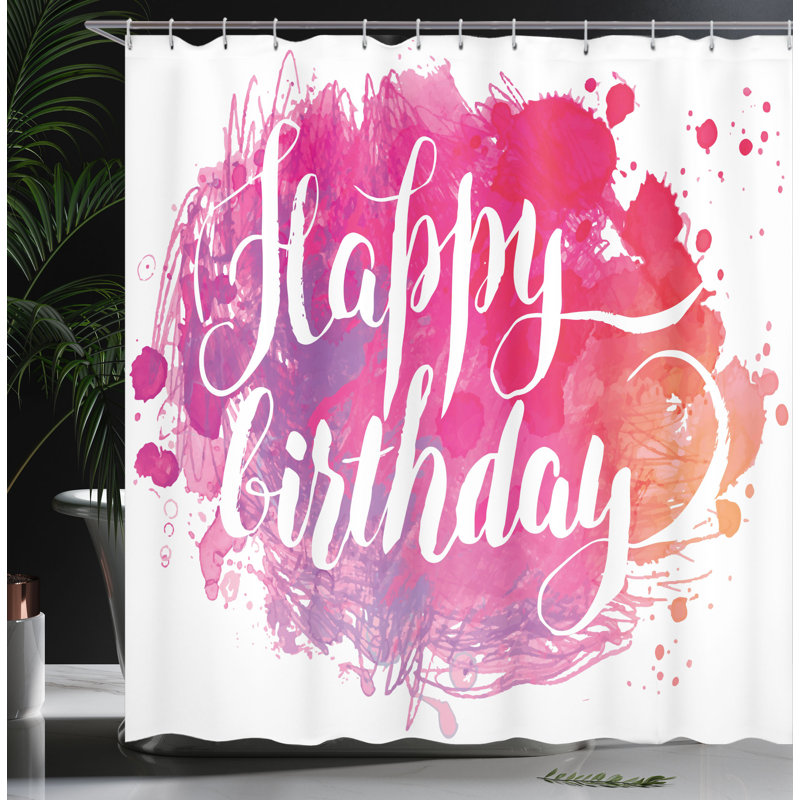 Shower Curtain with Hooks Included, 70"H x 69"W