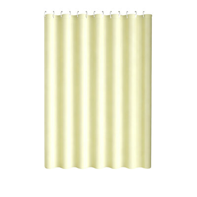 Rideau simple imperméable de couleur unie pour l'extérieur, compatible avec les patios et les pergolas, offrant une protection contre le vent et la pluie avec des anneaux en plastique