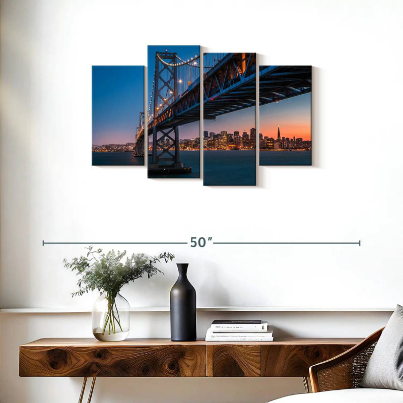 Lilie San Francisco Bay Bridge Sunset, 22'' H x 36'' W
