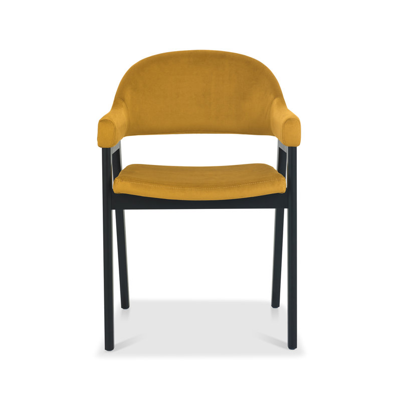 Camden Upholstered Back Armchair, Mustard