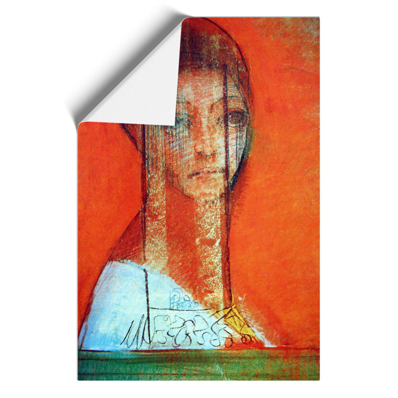 Veiled Woman by Odilon Redon - Wall Art, 42cm H x 30cm W x 0.1cm D