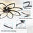 34.3" LED 7 Blade Ceiling Fan With Light, Remote & App Control, Dimmable,6 Speed Settings And Timer, For Bedroom, Kitchen & Living Room