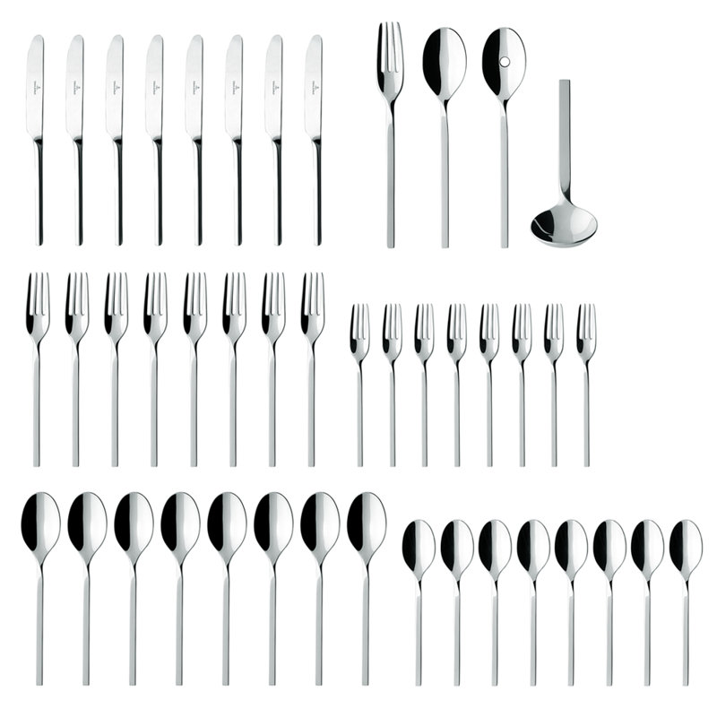 New Wave 64 Piece Flatware Set, Service for 12