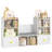 55.1"W Cube Bookcase, Bookshelf with Removable Drawers-933267335