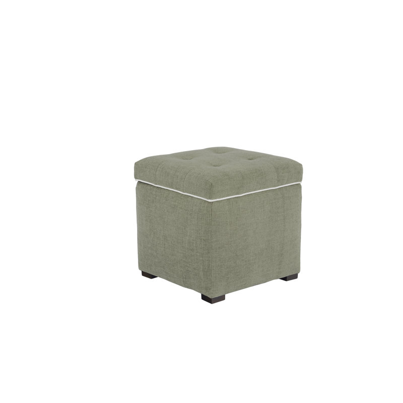 Tami Cube Storage Ottoman, Moss